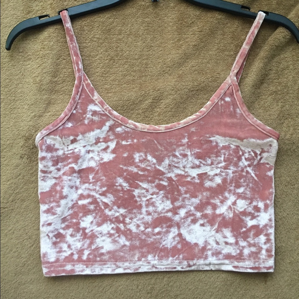 TOPSHOP Pink Velvet Tank, only worn once